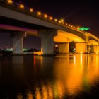 The Acosta Bridge over the St. John’s River at night, in Jackson